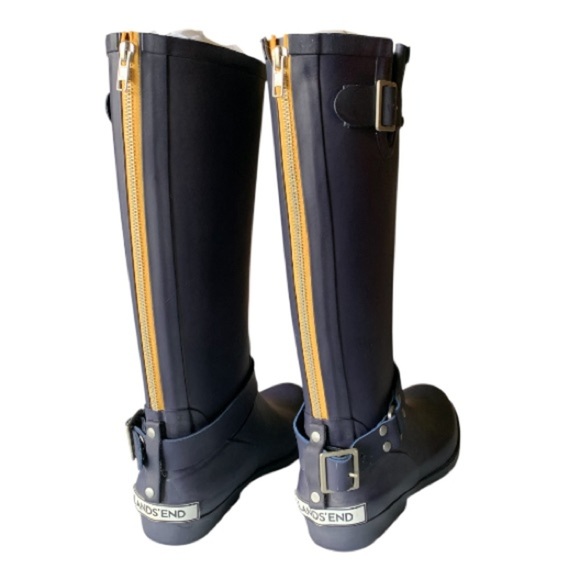 LANDSEND Women’s Tall Rain Boots, British Wellington or English Wellies Style - Picture 6 of 9